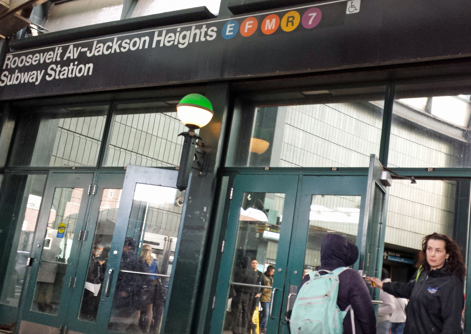 Roosevelt Av - Jackson Heights subway station entrance